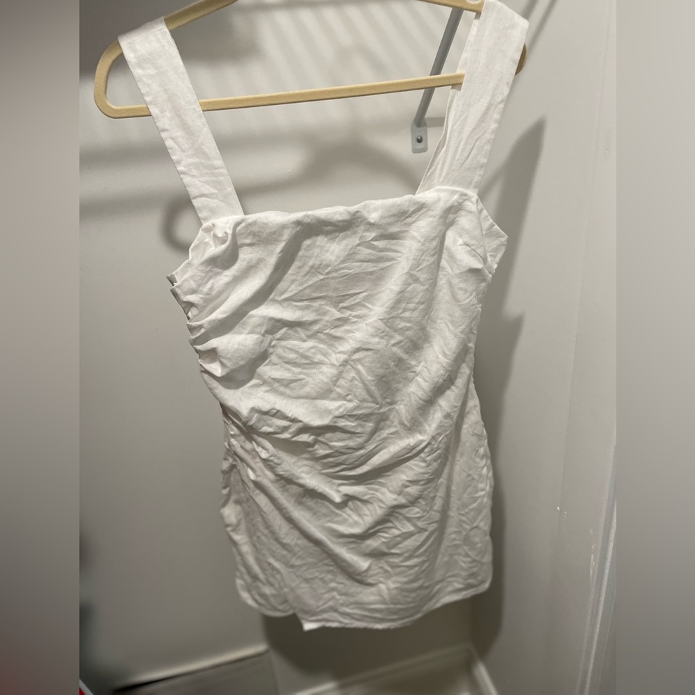 Linen white reformation dress